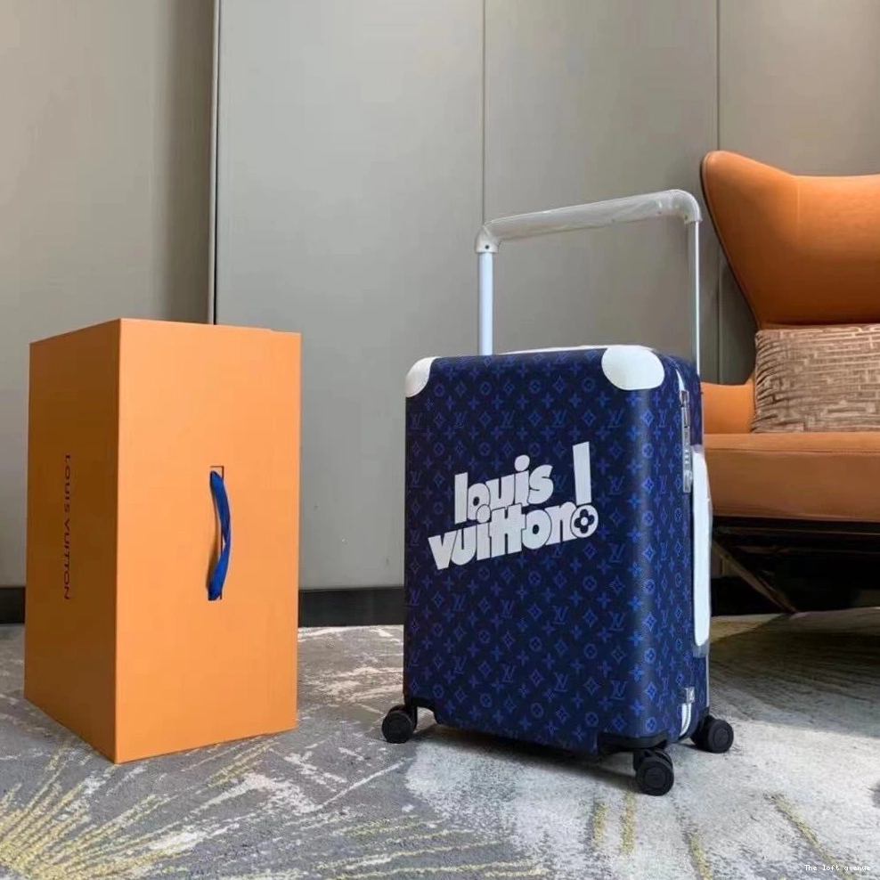 CUSTOM 37L 55 MONOGRAM HORIZON SUITCASE BLUE 0816